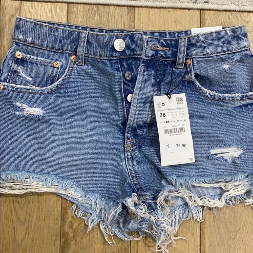 Zara Mid-Rise Shorts